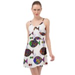 Fish Abstract Colorful Summer Time Chiffon Dress