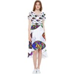 Fish Abstract Colorful High Low Boho Dress