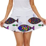 Fish Abstract Colorful Women s Skort