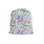 Bloom Nature Plant Pattern Drawstring Pouch (Large)