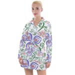 Bloom Nature Plant Pattern Women s Long Sleeve Casual Dress