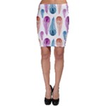 Pen Peacock Colors Colored Pattern Bodycon Skirt