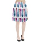 Pen Peacock Colors Colored Pattern Pleated Skirt