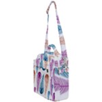 Pen Peacock Colors Colored Pattern Crossbody Day Bag