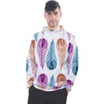 Pen Peacock Colors Colored Pattern Men s Pullover Hoodie