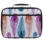 Pen Peacock Colors Colored Pattern Full Print Lunch Bag