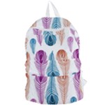 Pen Peacock Colors Colored Pattern Foldable Lightweight Backpack