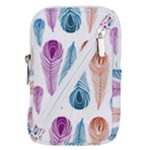 Pen Peacock Colors Colored Pattern Belt Pouch Bag (Small)