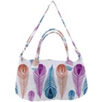 Pen Peacock Colors Colored Pattern Removable Strap Handbag