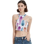 Pen Peacock Colors Colored Pattern Cut Out Top