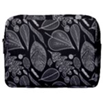 Leaves Flora Black White Nature Make Up Pouch (Large)