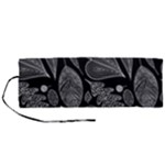 Leaves Flora Black White Nature Roll Up Canvas Pencil Holder (M)