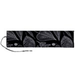 Leaves Flora Black White Nature Roll Up Canvas Pencil Holder (L)