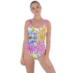 Bloom Flora Pattern Printing Bring Sexy Back Swimsuit