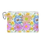 Bloom Flora Pattern Printing Canvas Cosmetic Bag (Medium)