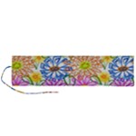 Bloom Flora Pattern Printing Roll Up Canvas Pencil Holder (L)