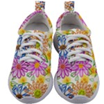 Bloom Flora Pattern Printing Kids Athletic Shoes