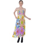 Bloom Flora Pattern Printing Tie Back Maxi Dress