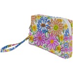 Bloom Flora Pattern Printing Wristlet Pouch Bag (Small)