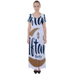 Iftar-party-t-w-01 High Waist Short Sleeve Maxi Dress