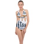Iftar-party-t-w-01 Halter Front Plunge Swimsuit