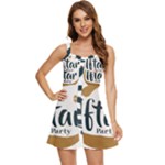 Iftar-party-t-w-01 Ruffle Edge Bra Cup Chiffon Mini Dress