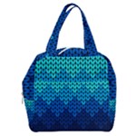 Blue Gradient Knit Pattern Boxy Hand Bag