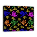 Pattern-repetition-snail-blue Deluxe Canvas 20  x 16  (Stretched)