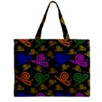 Pattern-repetition-snail-blue Zipper Mini Tote Bag