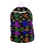 Pattern-repetition-snail-blue Foldable Lightweight Backpack