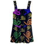 Pattern-repetition-snail-blue Kids  Layered Skirt Swimsuit