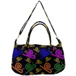 Pattern-repetition-snail-blue Removable Strap Handbag