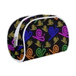 Pattern-repetition-snail-blue Make Up Case (Small)