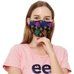 Pattern-repetition-snail-blue Fitted Cloth Face Mask (Adult)