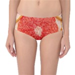 Grapefruit-fruit-background-food Mid-Waist Bikini Bottoms