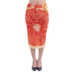 Grapefruit-fruit-background-food Midi Pencil Skirt