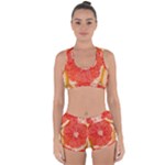 Grapefruit-fruit-background-food Racerback Boyleg Bikini Set