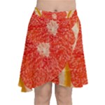 Grapefruit-fruit-background-food Chiffon Wrap Front Skirt