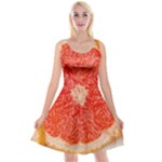 Grapefruit-fruit-background-food Reversible Velvet Sleeveless Dress