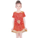 Grapefruit-fruit-background-food Kids  Simple Cotton Dress