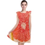 Grapefruit-fruit-background-food Tie Up Tunic Dress