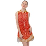 Grapefruit-fruit-background-food Sleeveless Shirt Dress