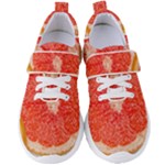 Grapefruit-fruit-background-food Women s Velcro Strap Shoes