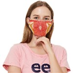 Grapefruit-fruit-background-food Fitted Cloth Face Mask (Adult)