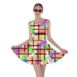 Pattern-repetition-bars-colors Skater Dress