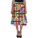 Pattern-repetition-bars-colors Perfect Length Midi Skirt