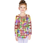 Pattern-repetition-bars-colors Kids  Long Sleeve T-Shirt