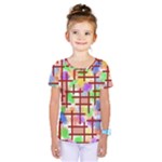 Pattern-repetition-bars-colors Kids  One Piece T-Shirt