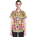 Pattern-repetition-bars-colors Women s Short Sleeve Shirt