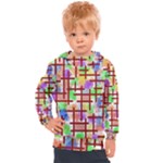 Pattern-repetition-bars-colors Kids  Hooded Pullover